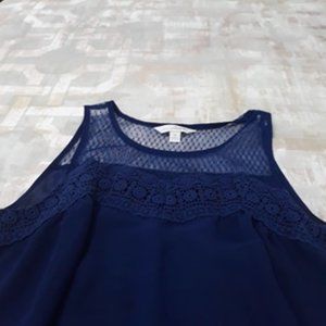 Blue Chiffon Top